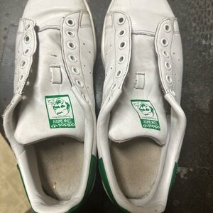 Adidas Kids Sneakers in White with Green Details